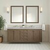 James Martin Vanities Chicago 72in Double Vanity, Whitewashed Walnut w/ 3 CM Arctic Fall Solid Surface Top 305-V72-WWW-3AF